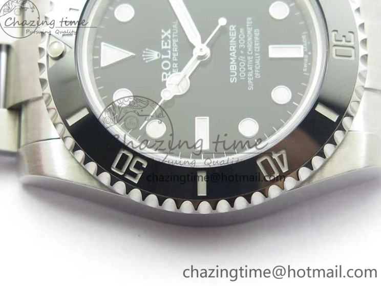 AAA Replica Watches 2989 No 904L 1:1 A Edition Black Bracelet Submariner on Best Date Ceramic Original SS ZZF 114060 1229